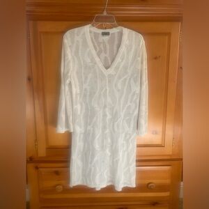 Jordan Taylor White Mesh Knit Tunic Cover Up